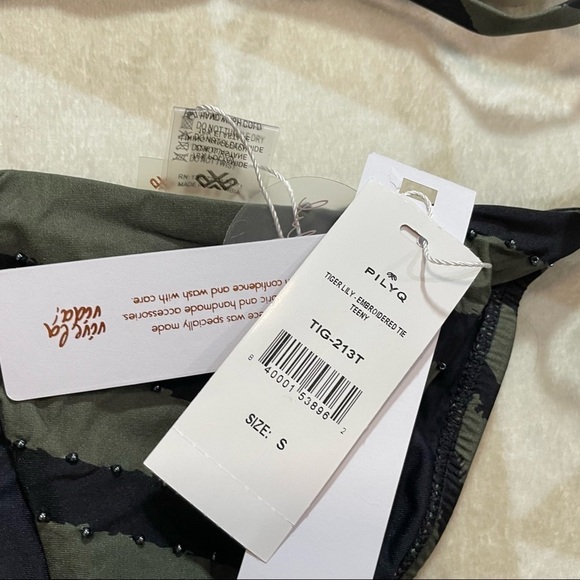 Pq Swim Anthropologie Tiger Lilly Embroidered Tie Bottoms Bead accent - Picture 4 of 5